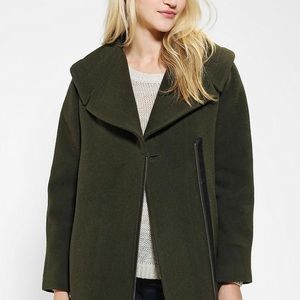 UO Spiewak Montgomery Olive Wool Coat